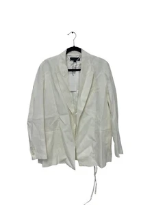 Zara Womens Linen Blazer Suit Jacket S Small Off White Ecru 2464/586 NWT - Picture 1 of 19