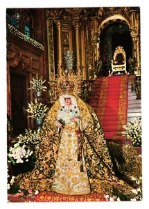 Cartolina d'epoca Virgen De La Esperanza Macarena Siviglia Spagna arte religiosa - Foto 1 di 2
