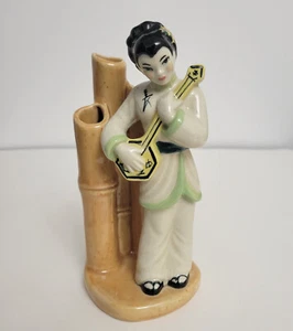 Vintage Betty Harrington Ceramic Arts Studio Wang Sing Bamboo Triple Bud Vase - Picture 1 of 5