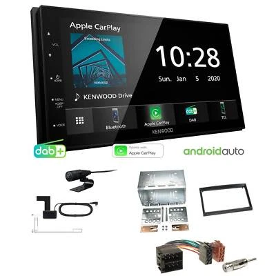 Kenwood Autoradio Apple CarPlay Android DAB für Peugeot 307 2001-2009 in schwarz - Bild 1 von 4