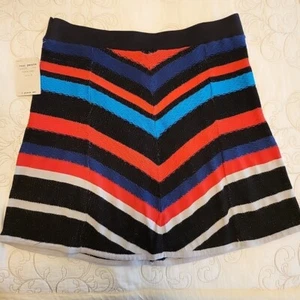 Free People Pulloverrock mittelfarbig diagonal gestreift (nur Rock) neu mit Etikett - Bild 1 von 9