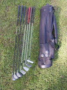 Assorted Golf Clubs with bag, Left Handed - Picture 1 of 4