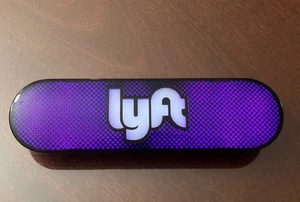 Lyft Glow Purple Pink Mustache Original Official Lyft Brand Genuine - No Base - Picture 1 of 14