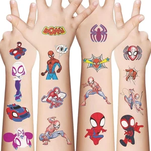 10 Sheets Spiderman Temporary Tattoos for Kids, Cool Birthday Party Spider  - Picture 1 of 7