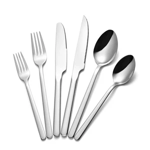 48-Piece Silverware Set with Steak Knives, Flatware Set for 8, Stainless Stee... - Picture 1 of 7
