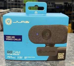 JLab Go Cam HD USB Webcam 1080 HD Video Calls 2.1 MP Camera Omni-Directional NEW - Picture 1 of 1