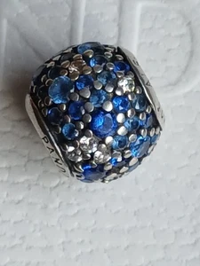 Original Pandora Element, weiße & blaue Zirkonia, pavée, retired - Bild 1 von 3