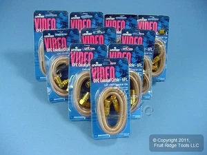 Leviton C5243-6GO Gold sauerstofffrei 6 Fuß Video Koaxial Patchkabel 10 Stück - Bild 1 von 4