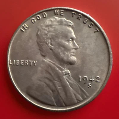 1942-S Red BU Lincoln Wheat Cent “Sold As Pictured" Fast S&H W/Tracking 1111 - Image 1 of 4