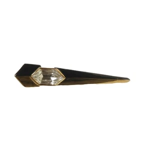COURREGES- Gold Rhinestone Spike Brooch - Picture 1 of 4