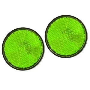 2pcs Round Motorcycle Front Fork Reflector Fit for Honda Kawasaki j1 - Picture 1 of 5