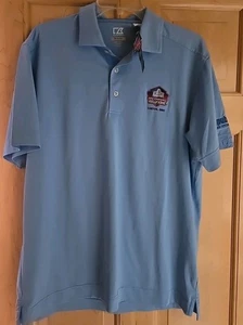 Cutter & Buck Golf Polo NFL Pro Football Hall of Fame - Blu - Uomo Medium Nuova con etichette - Foto 1 di 5