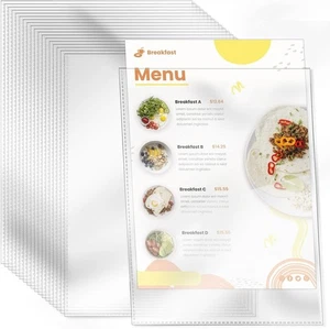 Paquete de 30 protectores de hoja sin agujeros, 8,5" X 11", tamaño letra resistente vista clara - Imagen 1 de 4