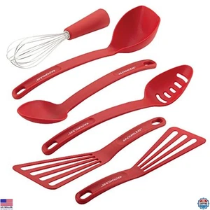 Rachael Ray 46408 Nylon Nonstick Set, Red, 6-Piece, Tools and Gadgets, One Size - Picture 1 of 5