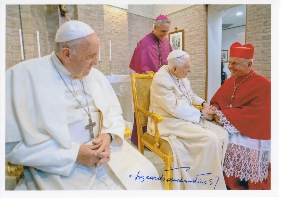 Original signiertes Foto Sigitas Cardinal Tamkevicius - Kardinal Papst Benedikt - Bild 1 von 1
