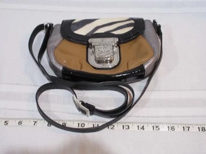 Brighton Purse Micro Crossbody Zebra Print Diva Handbag 8"x6"x2" - Picture 1 of 7