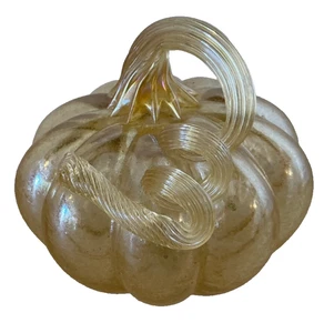 Zucca in vetro artistico finitura perlata vacanze Ringraziamento casa autunno raccolta autunno - Foto 1 di 6