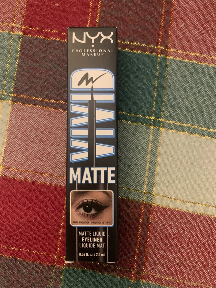 Delineador de ojos líquido mate NYX Vivid sellado 0,06 fl oz VMLL01 negro Foto 1 de 1