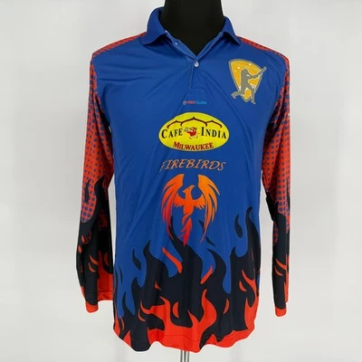 Крикет Милуоки Firebirds кафе Индии Джерси длинным рукавом рубашка мужская L рубашка - Изображение 1 из 4