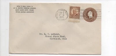 United States entire U481 and 684 Salt Lake City Utah to Cleveland Ohio lot g - Image 1 of 2