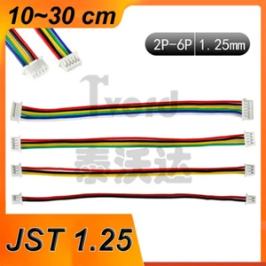 Micro JST 1.25 2~6 Pins PH Male Plug Female Connector With Wire Cables 10cm~30cm - Picture 1 of 21