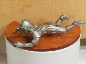 New Vintage Pewter Figurine Miniature Foot Ball Player 3.25" Long - Swanky Barn - Picture 1 of 12