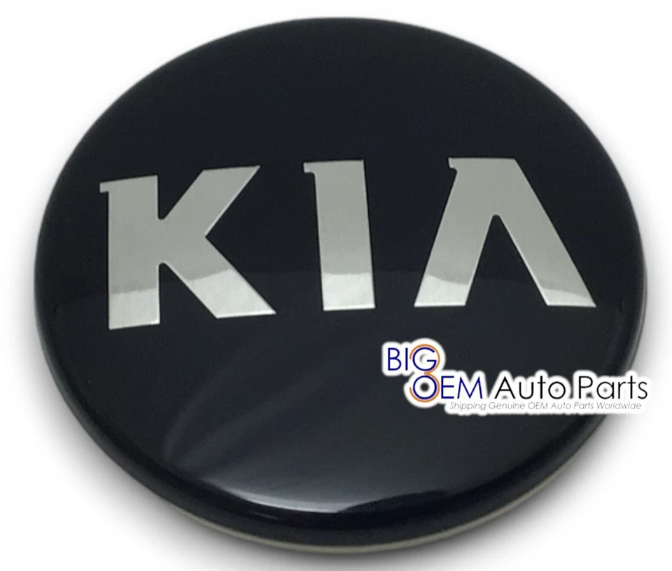 Tampa de cubo central de roda de alumínio cromado preto KIA 2,5" fabricante de equipamento original 52960-3W200 - Imagem 1 de 4