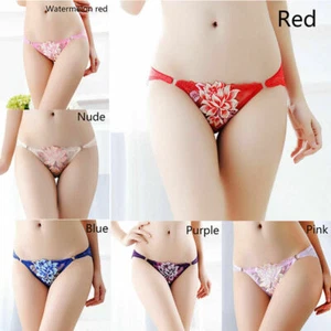 Women Sexy Embroidery Panties Lingerie Underwear Low  Lace Waist Lady Briefs - Picture 1 of 13
