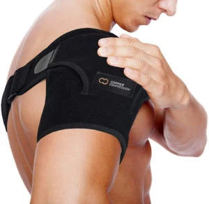 Copper Compression Shoulder Brace - Copper Infused Immobilizer & Support New - Picture 1 of 9