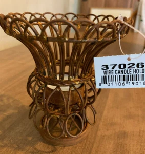 Soporte de luz de té de alambre oxidado - Imagen 1 de 4