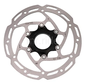 TEKTRO 160mm Bike Disc Rotor, Center Lock, Round, TR35 160-35 Stainless, 2-Piece - Picture 1 of 7