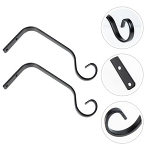 2 Pcs Schmiedeeiserner Haken Metall -Topfhalter Aufhängebügel Für Blumentöpfe - Bild 1 von 12