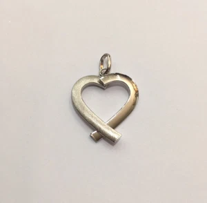 CIONDOLO CUORE ORO BIANCO 18 KT g. 2,13 - Imagen 1 de 5