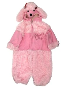 Toddler Girls Pink Poodle Costume Hooded Jumpsuit 2T - Picture 1 of 1