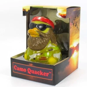Bud Duck Patos Grandes de Goma Novedad Baño CelebriPatos Coleccionables Camuflaje Cuáqueros - Imagen 1 de 2