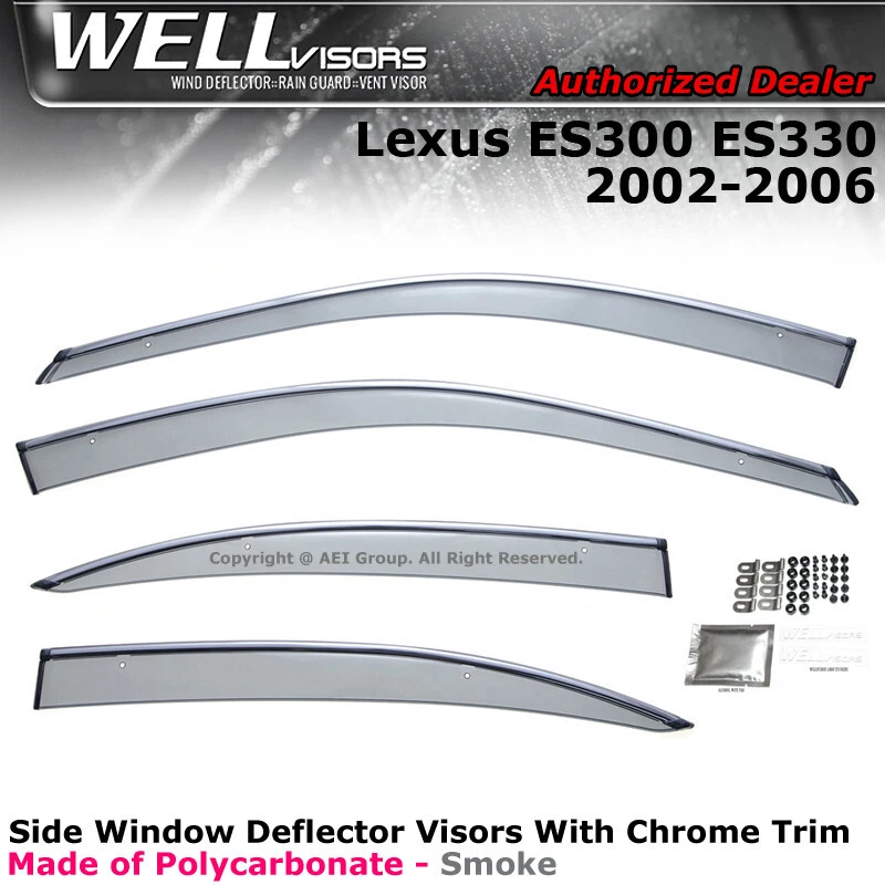 Viseras WELL para Lexus ES300 ES330 02-06 Deflectores Protectores de lluvia Viseras de ventana Foto 1 de 4