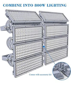 Kekeou 800W Stadium Lights Outdoor LED Flood Light 2 Pack 400W Field Lights O... - Picture 1 of 11