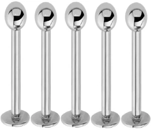 5X Ear Helix Rim Labret Bars Monroe Lip Stud Tragus Bar Studs Steel Piercing - Picture 1 of 1
