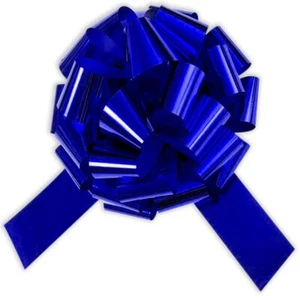 18-Inch Metallic Giant Gift Bow Blue Large Car Bow Big Gift Christmas Present - Picture 1 of 8