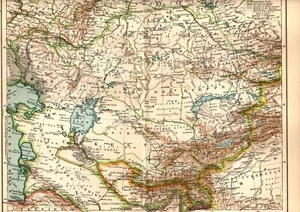 1903 = RUSSIA CENTRALE e TURKESTAN = Antica MAPPA = OLD MAP - Picture 1 of 1