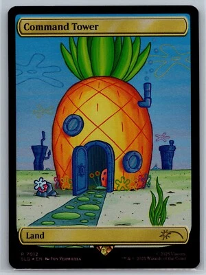 NM Command Tower 7012 Rainbow Foil MTG x SpongeBob Secret Lair Rare Bonus Card - Image 1 of 2