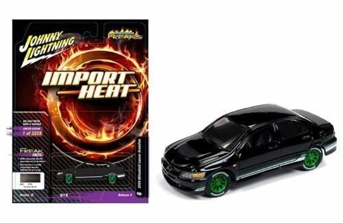 Johnny Lightning Mitsubishi Lancer Evolution 2004 Import Heat JLCP7122 1/64 - Image 1 of 1