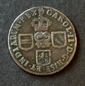 Pays Bas Espagnols - Charles II - Joli Liard 1692 Anvers (meilleure date ) - Picture 1 of 2