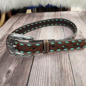 Nocona Western Belt Co Girls Leather Belt Sz 26 - Picture 1 of 13