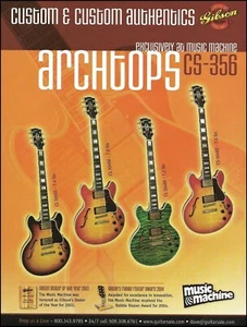 Gibson CS-356 Custom Shop Arch-top Series Guitar anuncio 2017 impresión de anuncio - Imagen 1 de 3