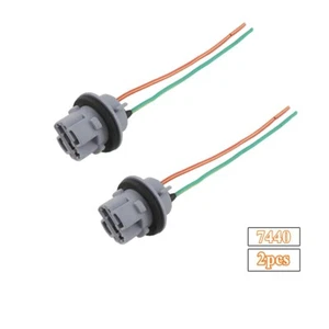 2Pcs Pigtail Wire Female Socket Harness For 7440 W3X16D W21W Turn Signal Light - Picture 1 of 6