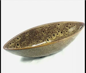 Unique Ceramic Peacock Feather Pattern Oval Bowl by Hosley Elegant Expressions - Picture 1 of 6