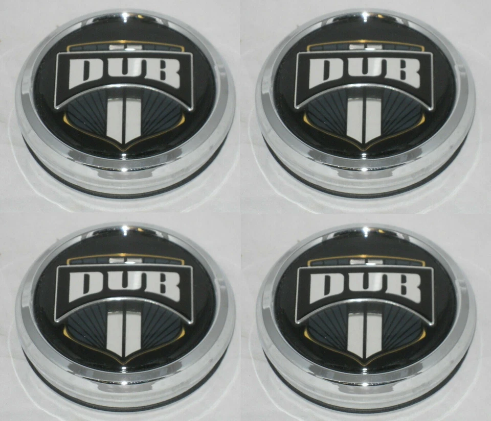 SET OF 4 NEW DUB BALLER 1003-07-04 1003-07 WHEEL RIM CHROME CENTER CAP W/ O-RING - Image 1 of 1