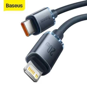 Baseus Crystal 20W for iPhone to USB C Cable PD Fast Charging Data Sync 1.2m 2m - Picture 1 of 14