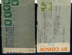 Great Britain 2 censor covers, one with orange censor tape - Picture 1 of 1